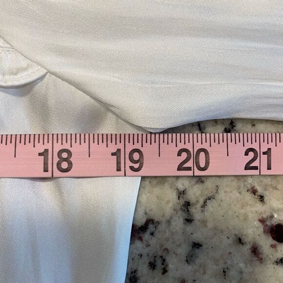 Paige Womens‎ Satin Long Sleeve V-Neck Wrap Whitney Bodysuit Blouse White Small - Picture 8 of 9